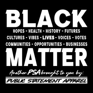 PSA Pullover Hoodie or T-Shirt - Black Matters